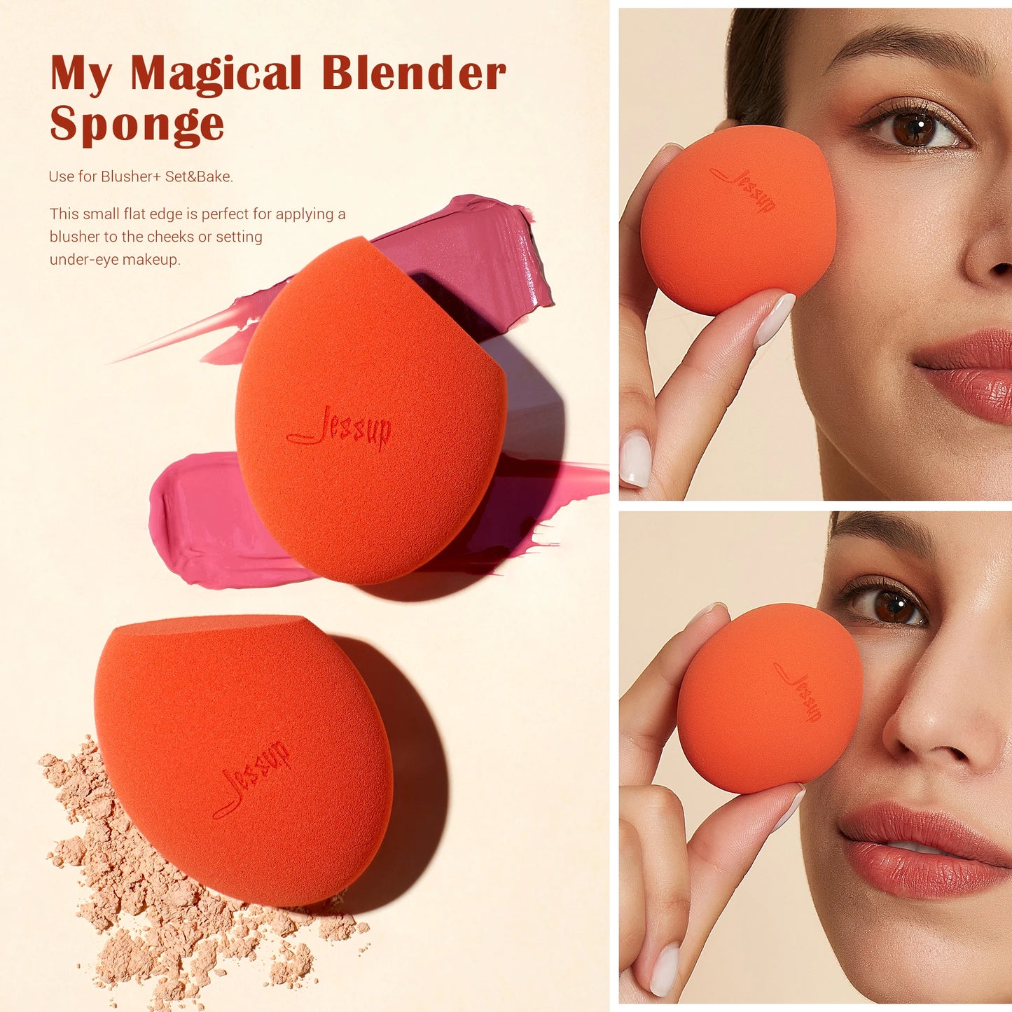 Jessup 3pcs Makeup Sponges