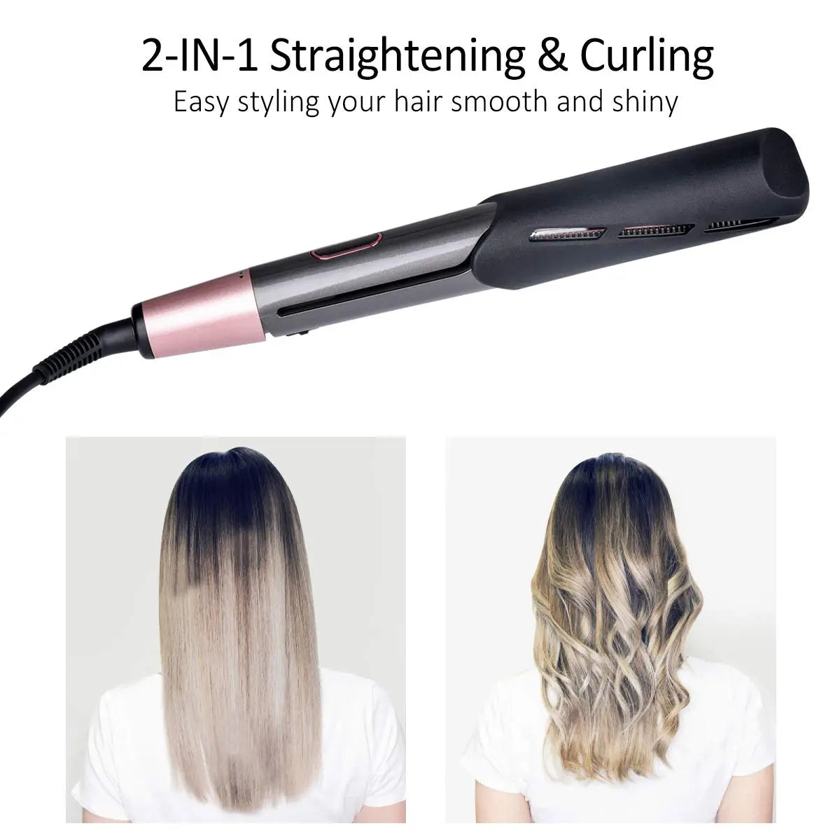 2 in 1 Hair Straightener And Curler Twist Straightening Curling Iron